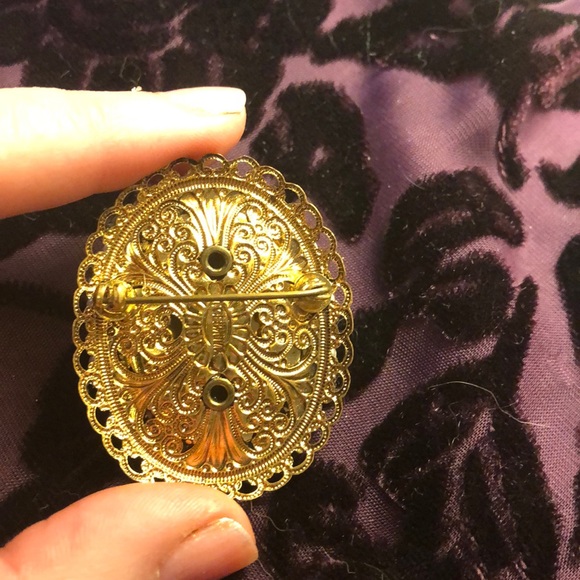 Stunning Antique enamel/seed pearl brooch. - Picture 4 of 5
